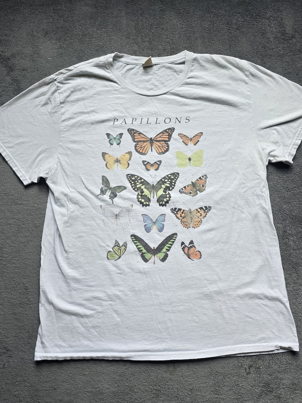 Urban Outfitters White Butterfly Graphic Tee